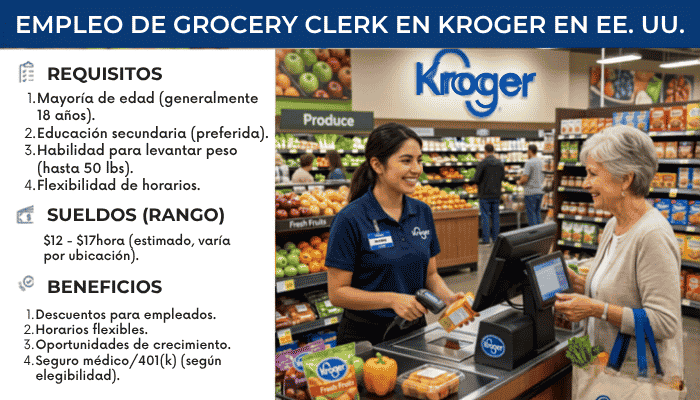 Empleo Grocery Clerk Kroger