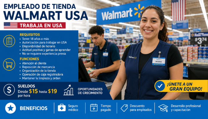 Empleado de tienda en Walmart USA