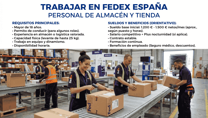 Trabajar en almacén de FeDex